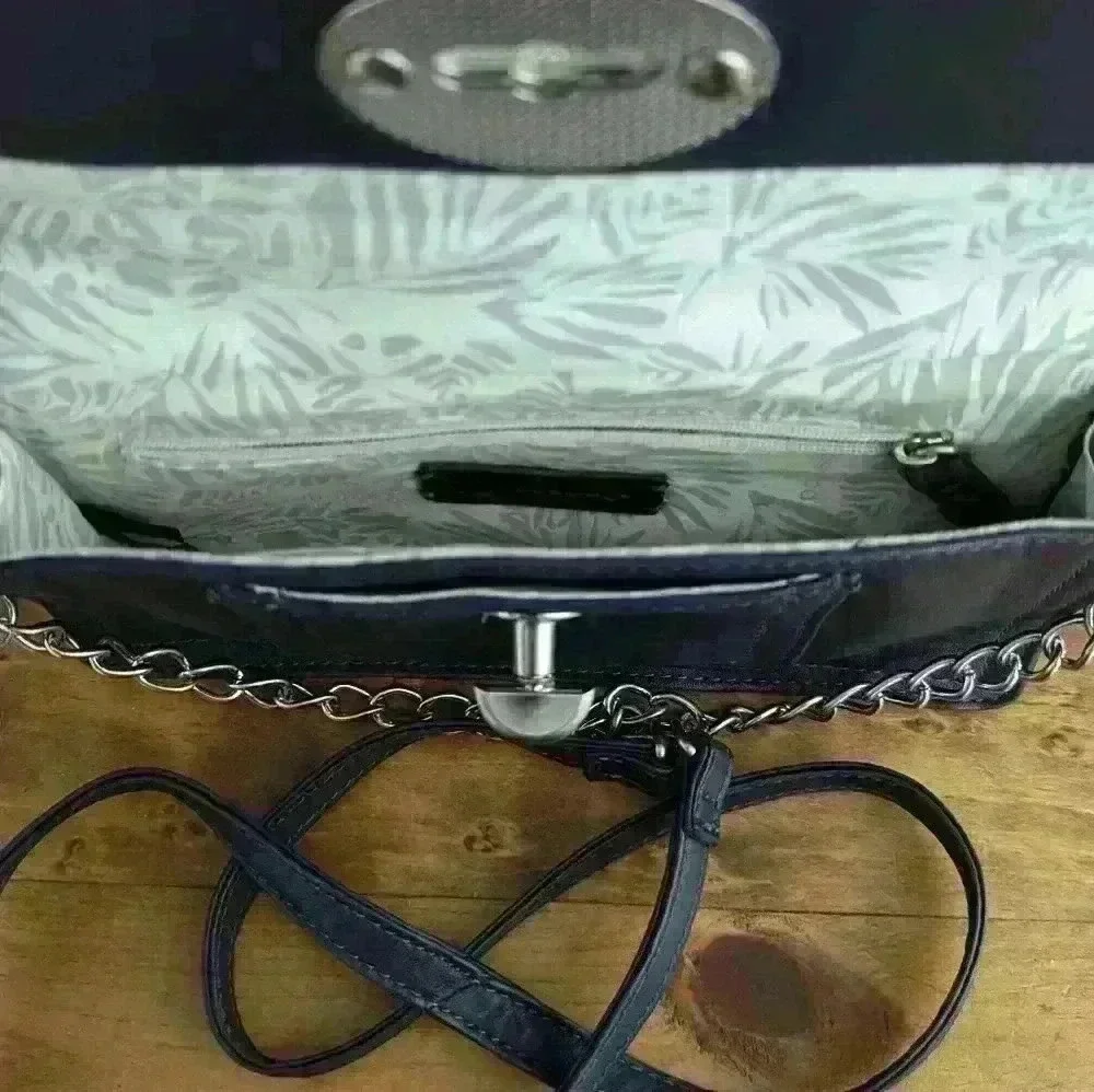 PallieBag Dark Blue Leather Crossbody Purse